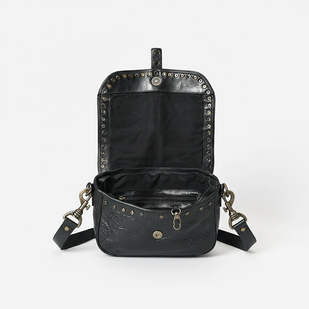 Spaghetti Western Crossbody Genuine Leather Women Bag Handbag Purse