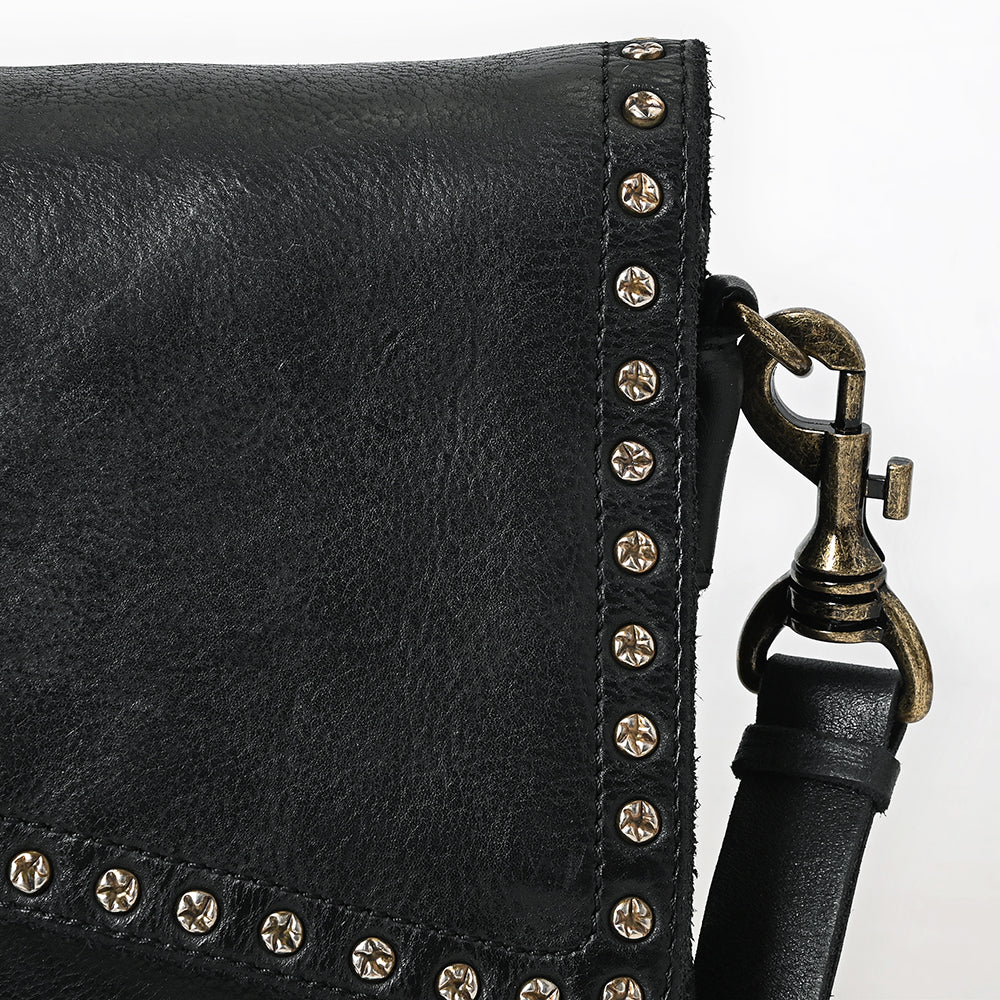 Spaghetti Western Crossbody Genuine Leather Women Bag Handbag Purse