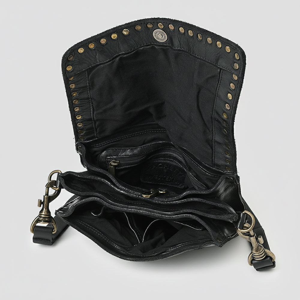 Spaghetti Western Crossbody Genuine Leather Women Bag Handbag Purse