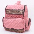 American Darling Genuine Leather Hand-Tooled Floral Quilted Backpack Bag Travel Purse with YKK Zipper