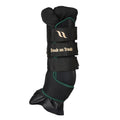 Back On Track Horse Leg Pair Royal Quick Wraps Deluxe Polyester Black Flexible Protective Boots