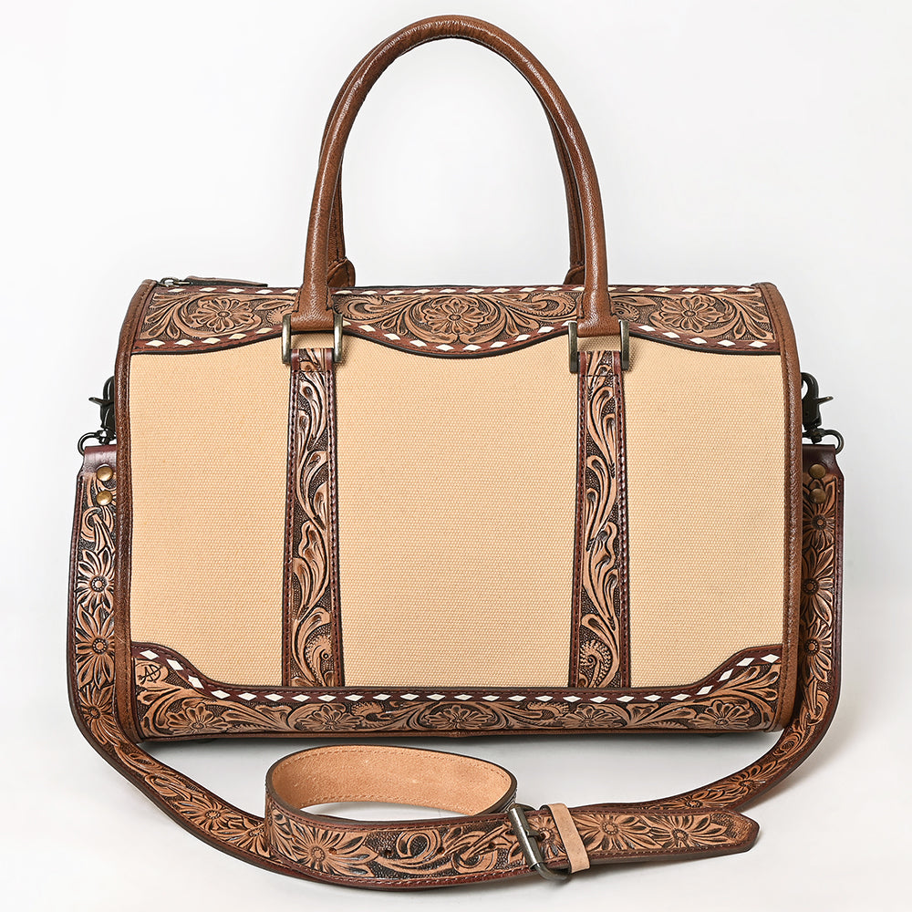 American Darling Duffel Hand Tooled Saddle Blanket Genuine Leather