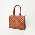 American Darling Tote Bag Western Quilted Genuine Leather Purse with Boot Stitched Design and Premium YKK Zipper for Women