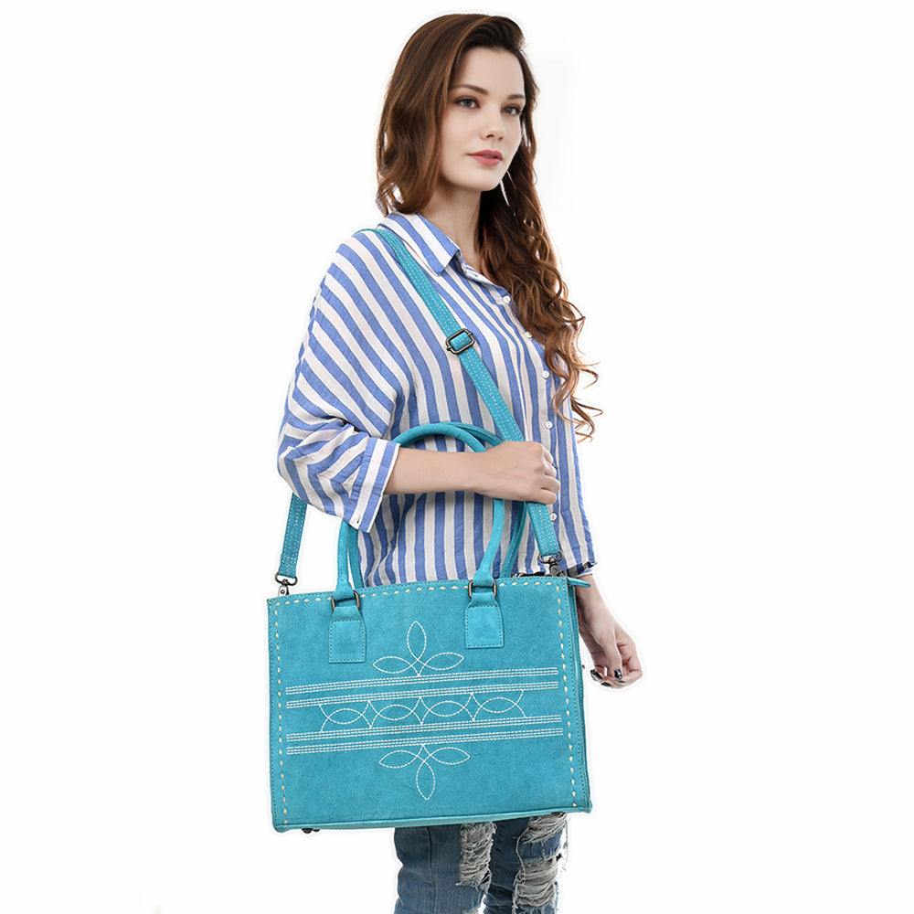American Darling Tote Genuine Suede Leather