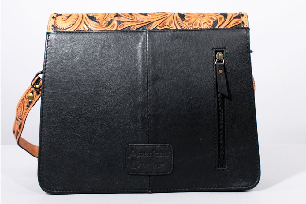 Hand Tooled Genuine Leather Western Style Crossbody Bag For Women