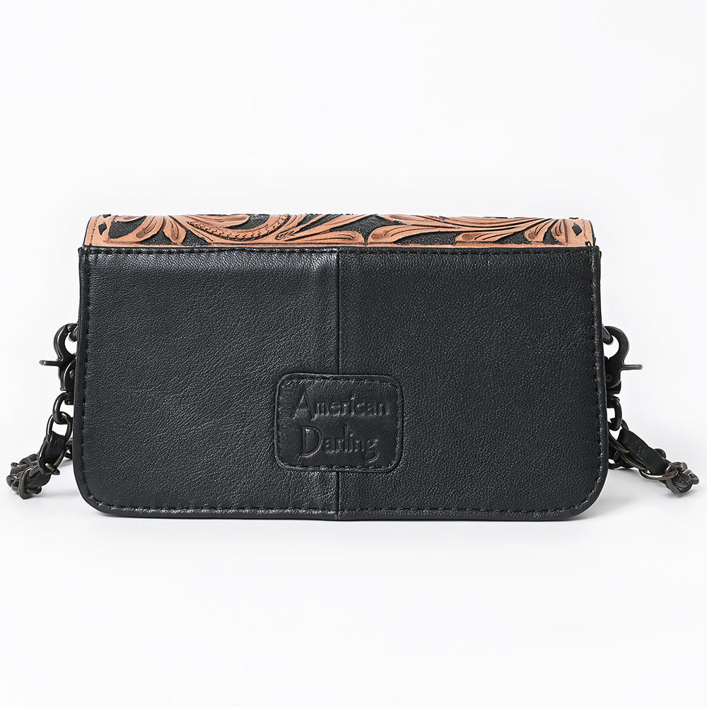 American Darling Small Cross body Bag, Quilted Floral Carved Genuine Leather Western Purse, YKK Zipper