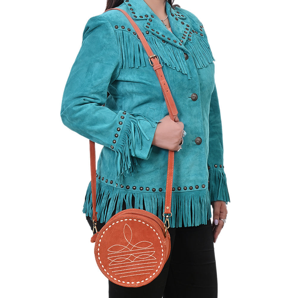 American Darling Canteen Genuine Suede Leather