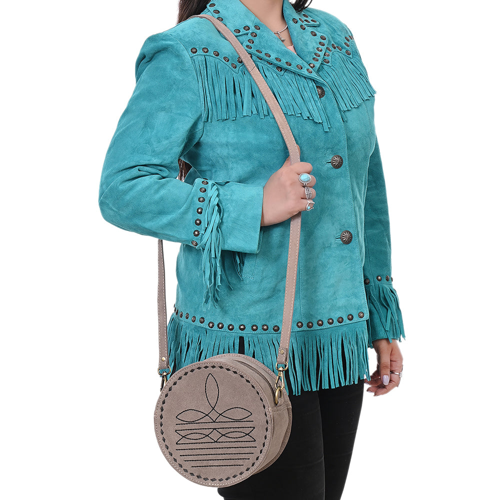 American Darling Canteen Genuine Suede Leather