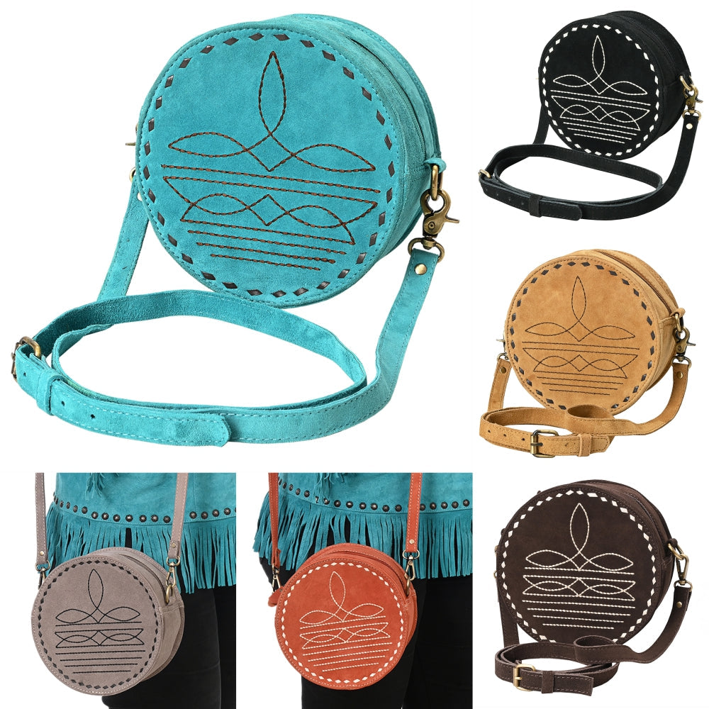 American Darling Canteen Genuine Suede Leather