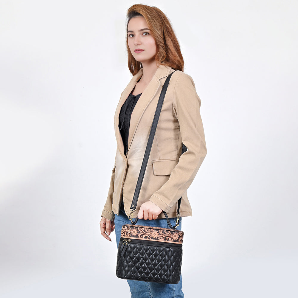 American Darling Crossbody Bag Beautifully Hand Tooled Leather women