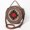 American Darling Canteen Saddle Blanket Hand Tooled Genuine Leather