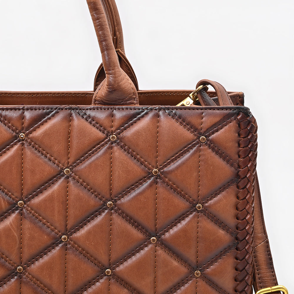 American Darling Tote Beautifully Quilted Genuine Leather women handbag