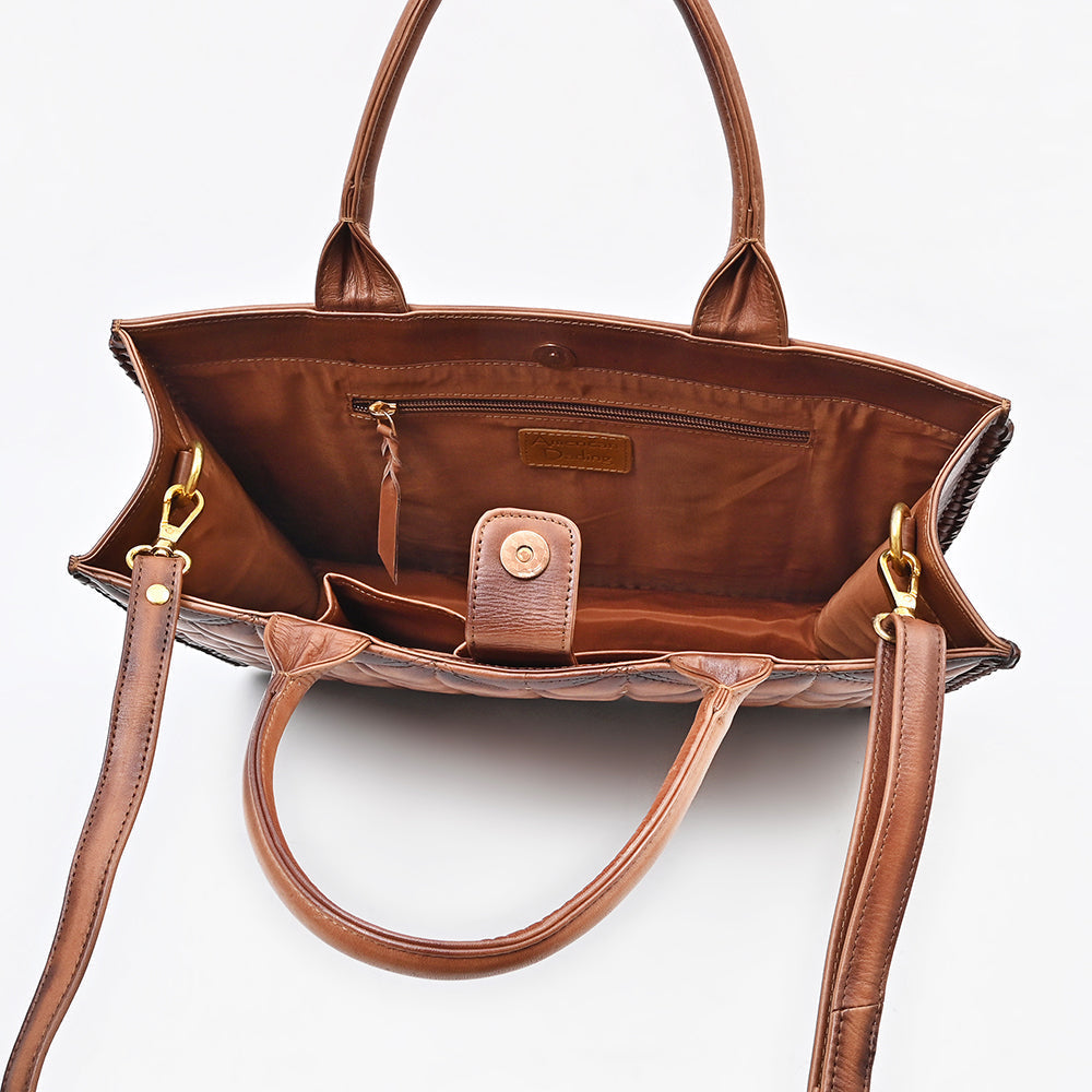 American Darling Tote Beautifully Quilted Genuine Leather women handbag