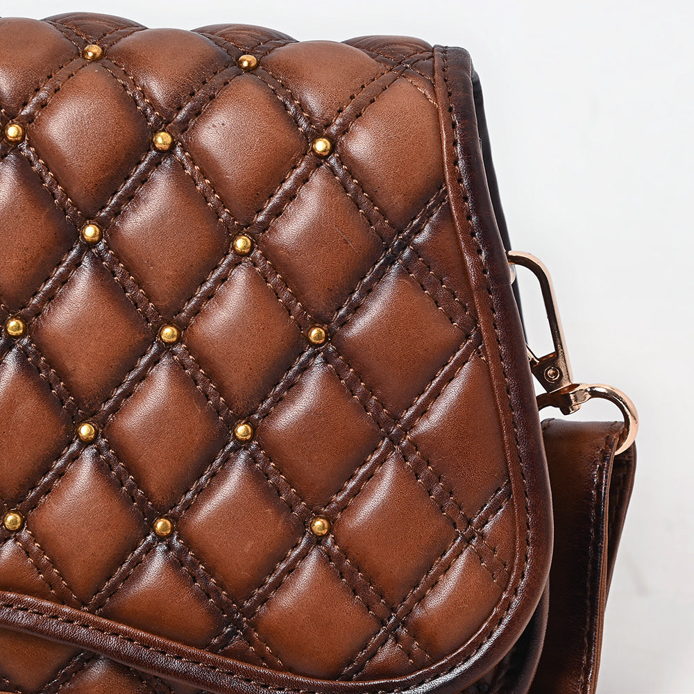 American Darling Western Cross Body Genuine Leather Handbag Purse Wallet Bag For Women Girls Brown