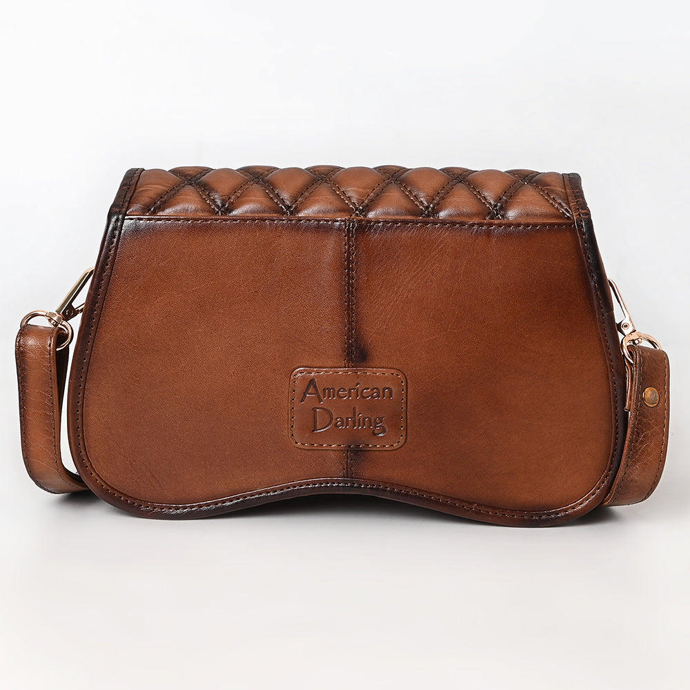 American Darling Western Cross Body Genuine Leather Handbag Purse Wallet Bag For Women Girls Brown