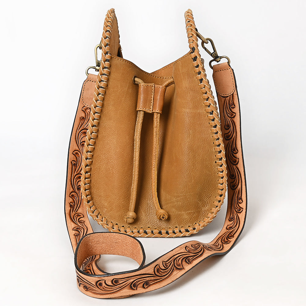 American Darling Bucket Hand Tooled Genuine Western Leather