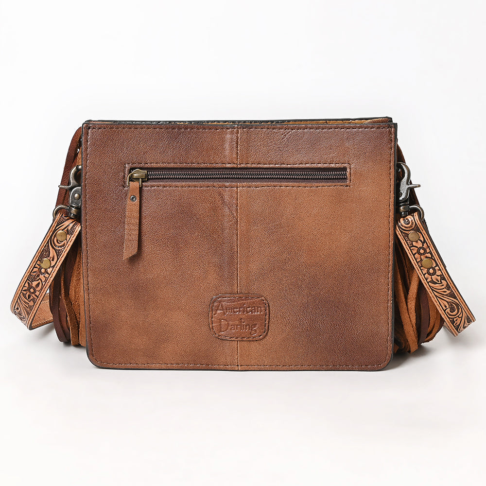 American Darling Messenger Hand Tooled Genuine Leather