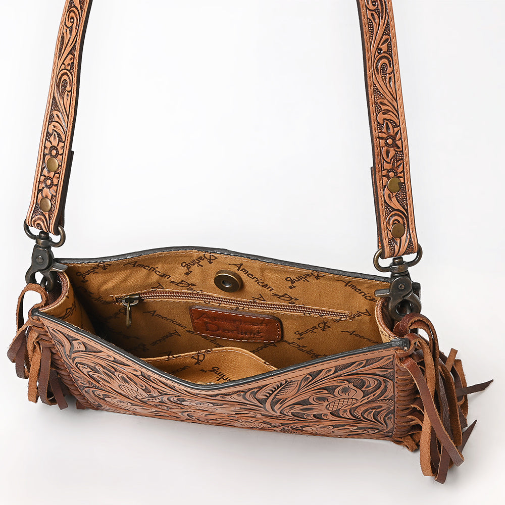 American Darling Messenger Hand Tooled Genuine Leather