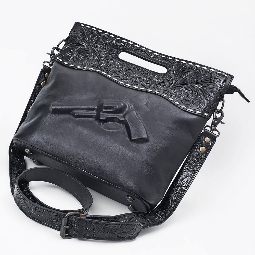 American Darling Women's Clutch Bag Western Hand Tooled Genuine Leather Handbag