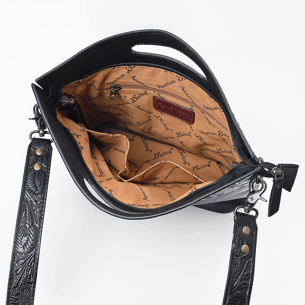 American Darling Women's Clutch Bag Western Hand Tooled Genuine Leather Handbag