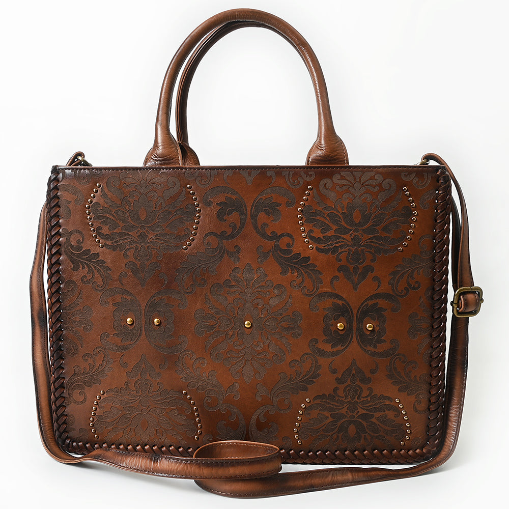 American Darling Tote Bag Beautifully Embossed Genuine Leather women