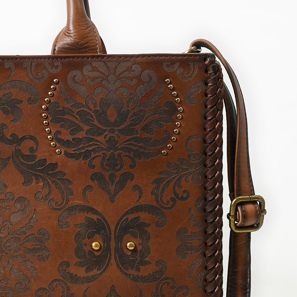 American Darling Tote Bag Beautifully Embossed Genuine Leather women