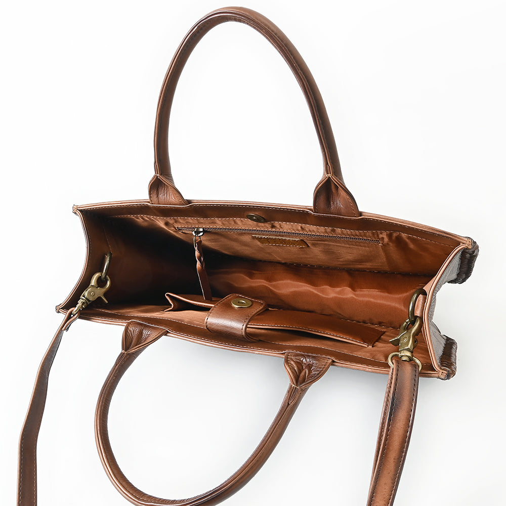 American Darling Tote Bag Beautifully Embossed Genuine Leather women