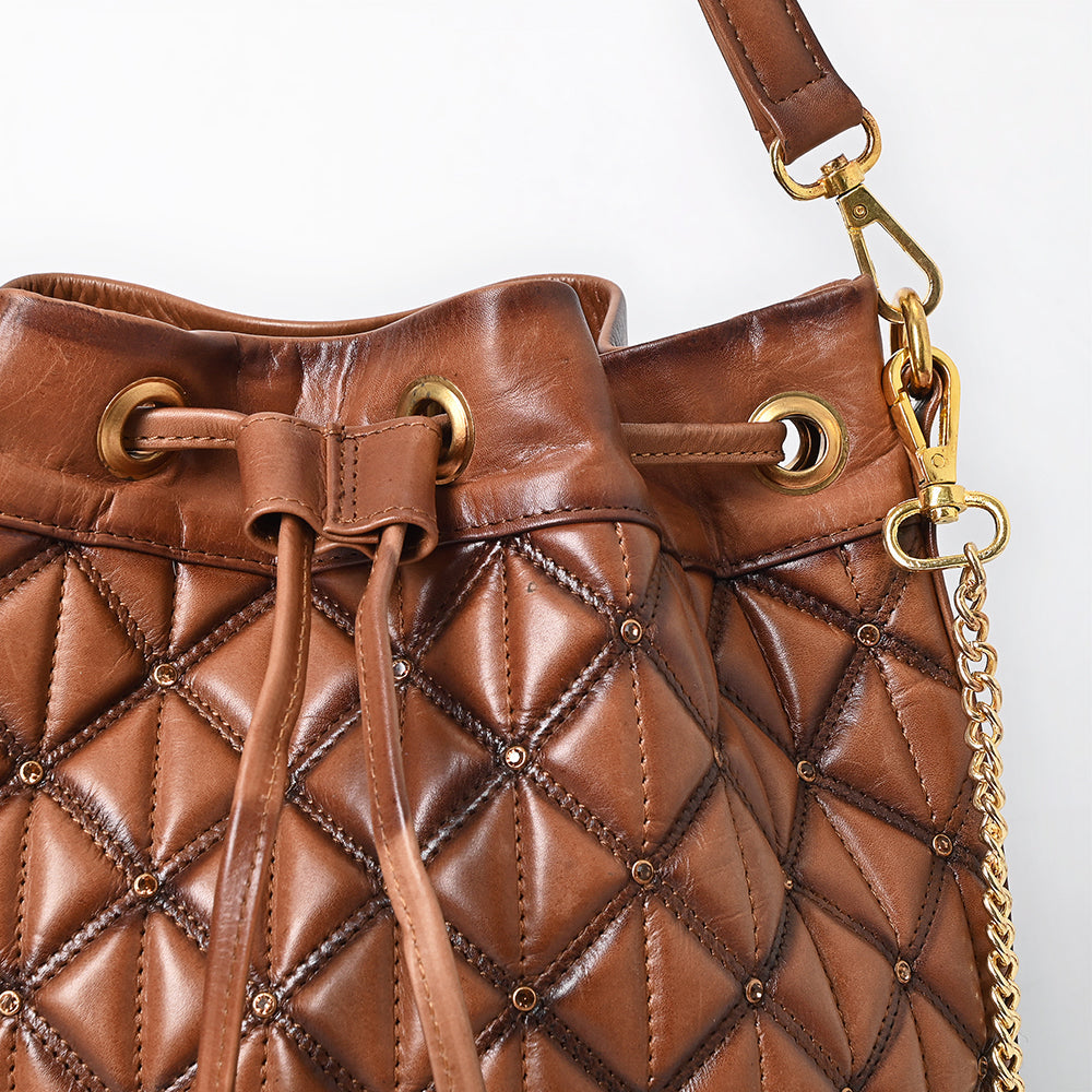 American Darling Bucket Chain Strap Genuine Leather