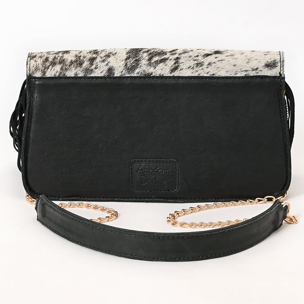 American Darling Crossbody Hand Tooled Hair-On Genuine Leather