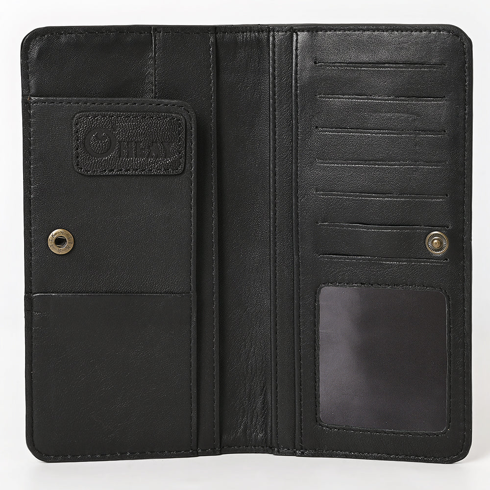 Ohlay Wallet Hand Tooled Genuine Leather