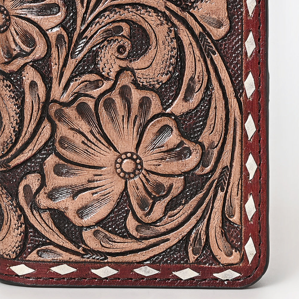 Ohlay Wallet Hand Tooled Genuine Leather