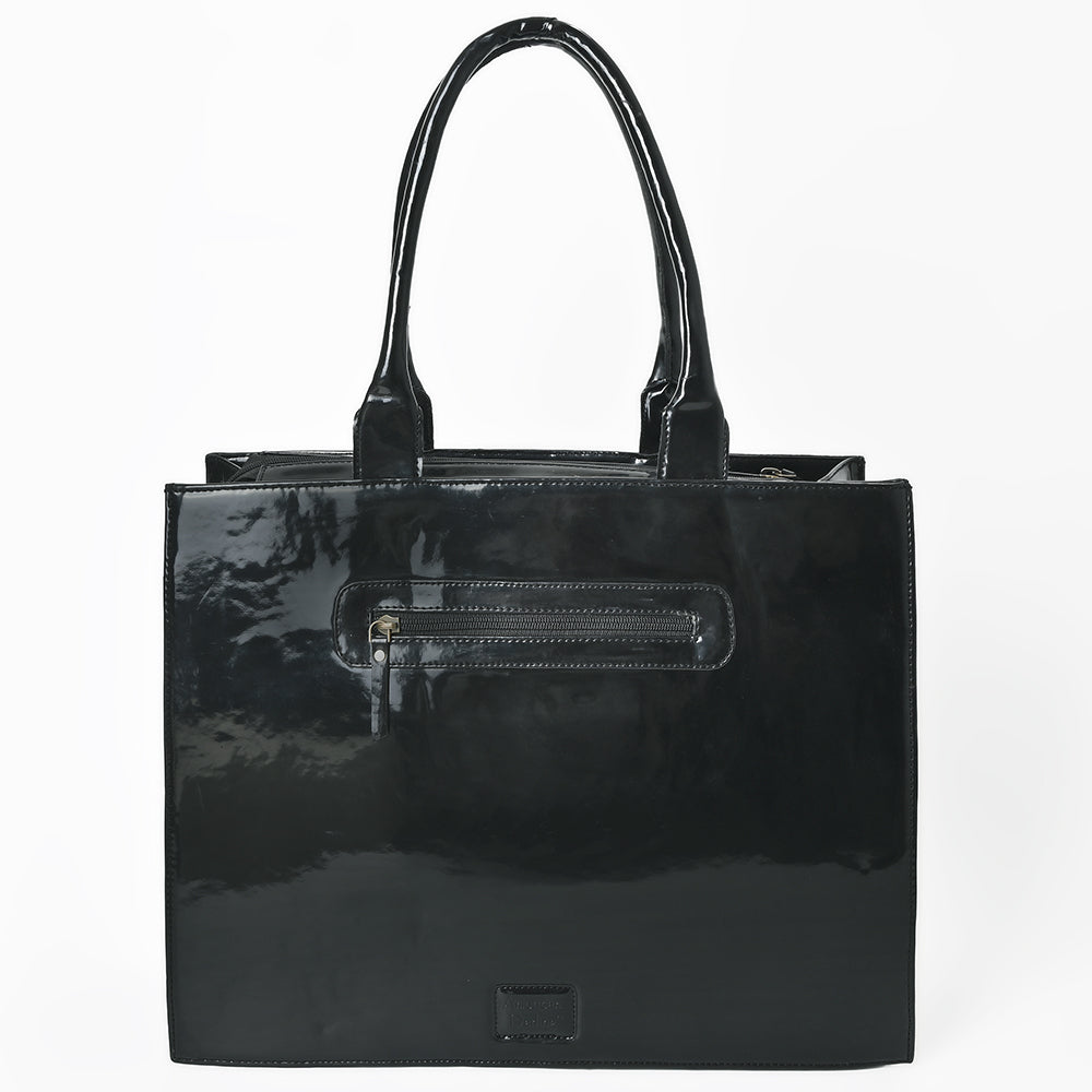 American Darling Tote Bag Western Genuine Leather Embroidered Purse with Braided Trim and Premium YKK Zipper for Women