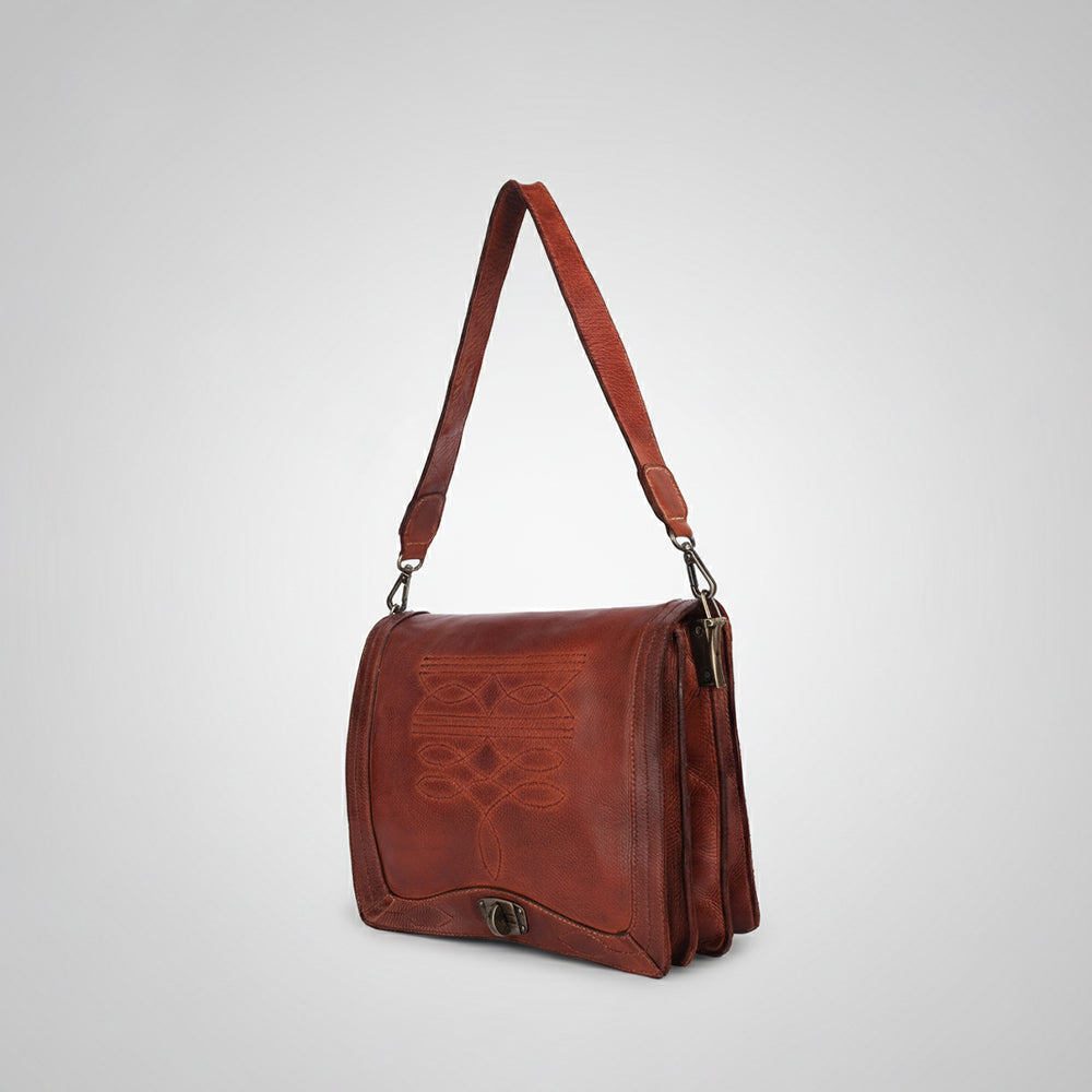 Spaghetti Western Messenger Genuine Leather women bag handbag purse