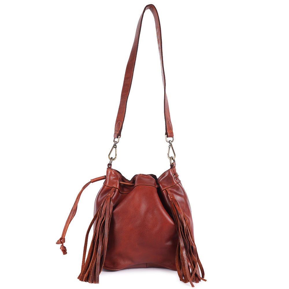 Spaghetti Western Bucket Genuine Leather women bag handbag purse