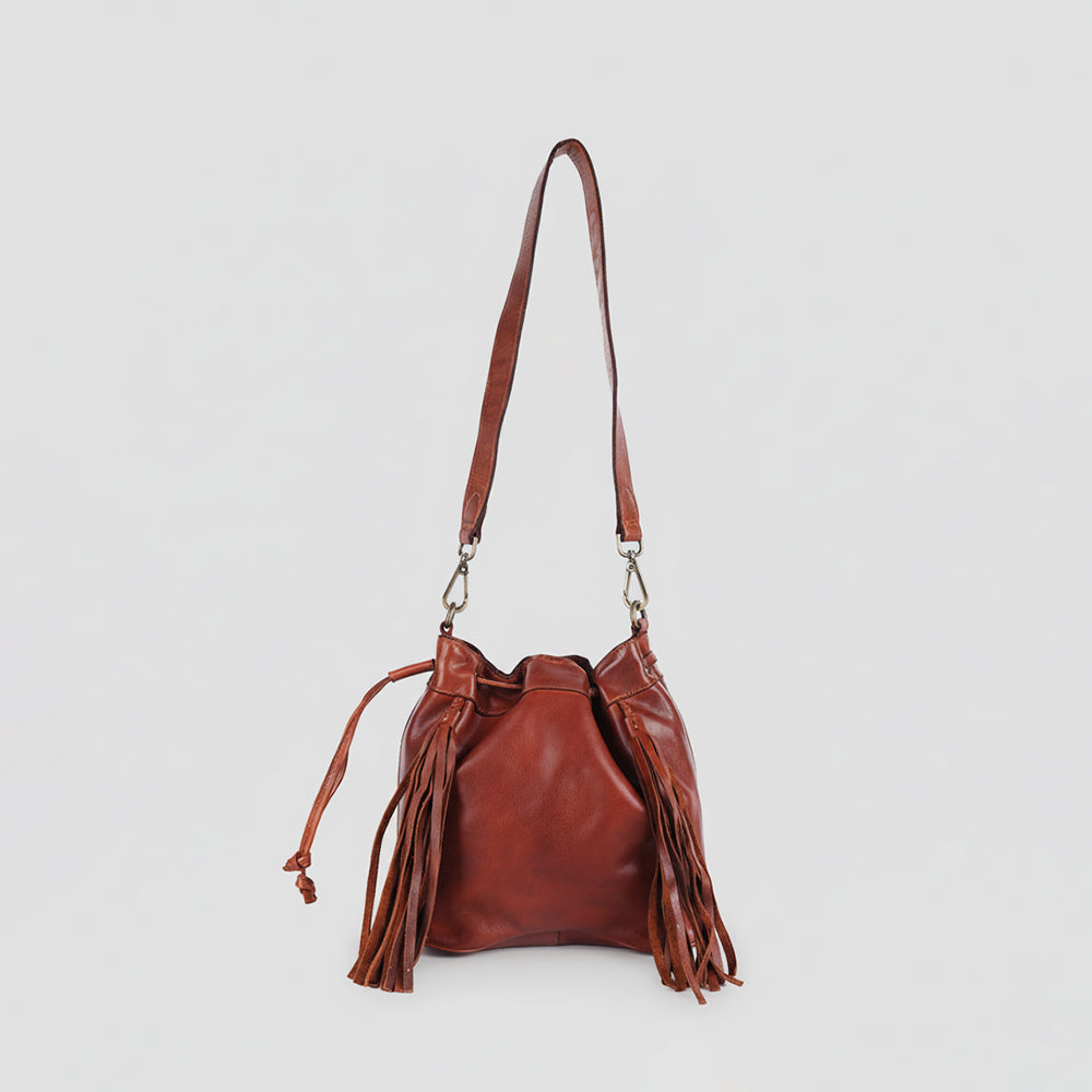 Spaghetti Western Bucket Genuine Leather women bag handbag purse