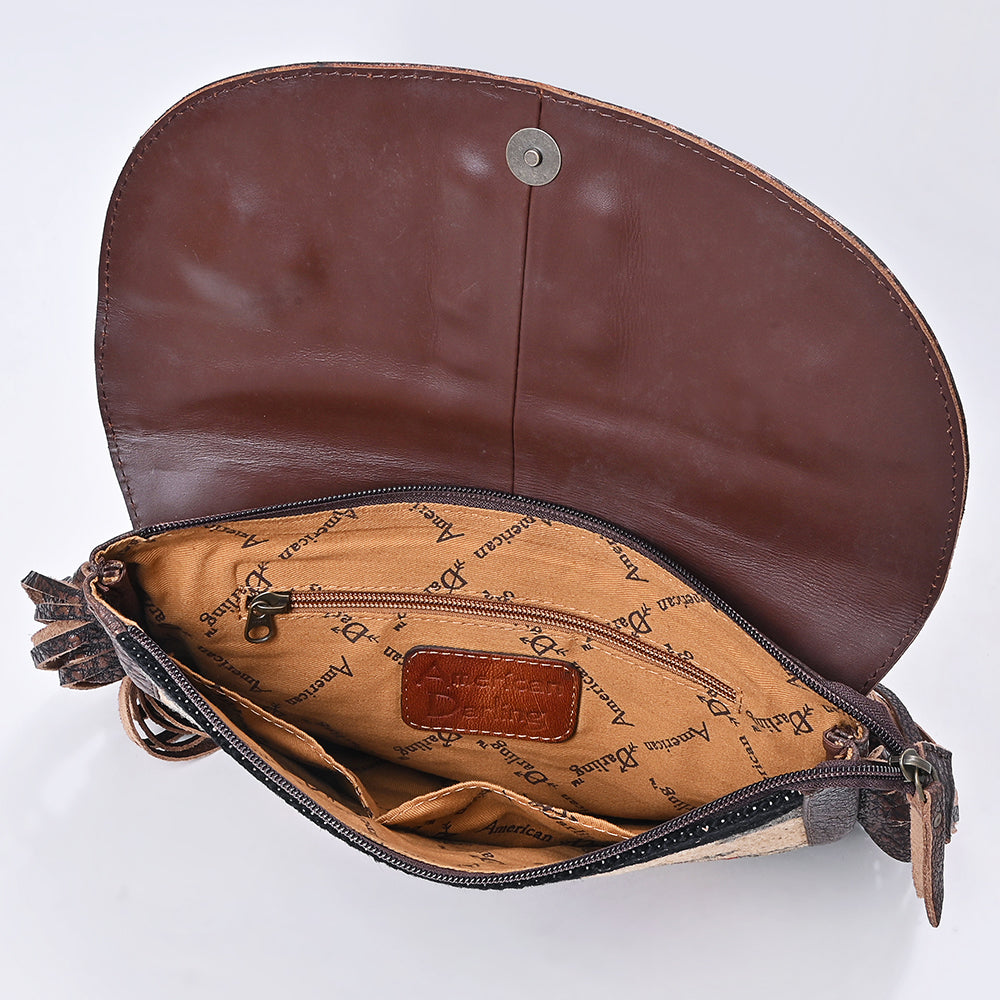 American Darling Women's Crossbody Bag Western Saddle Blanket Genuine Leather Handbag