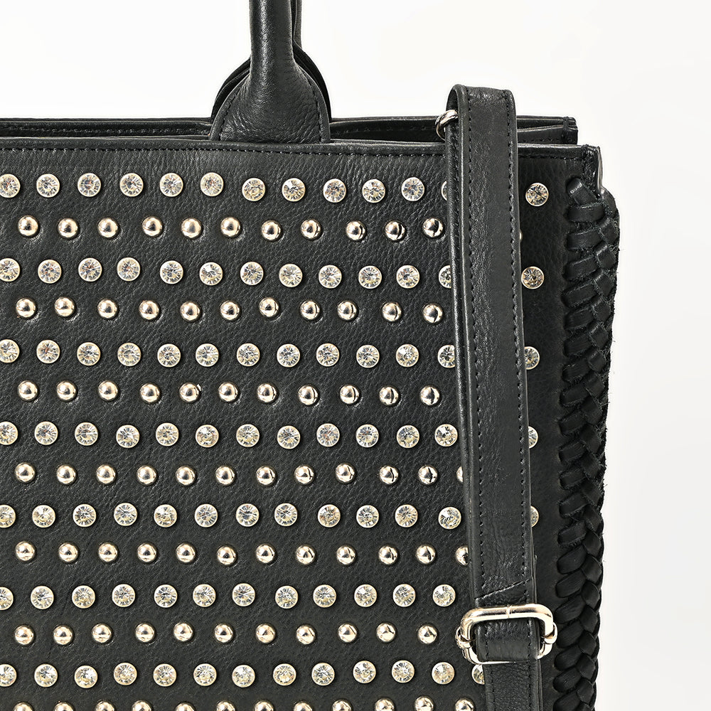 American Darling Leather Studded Tote Bag Women Shoulder & Crossbody Handbag