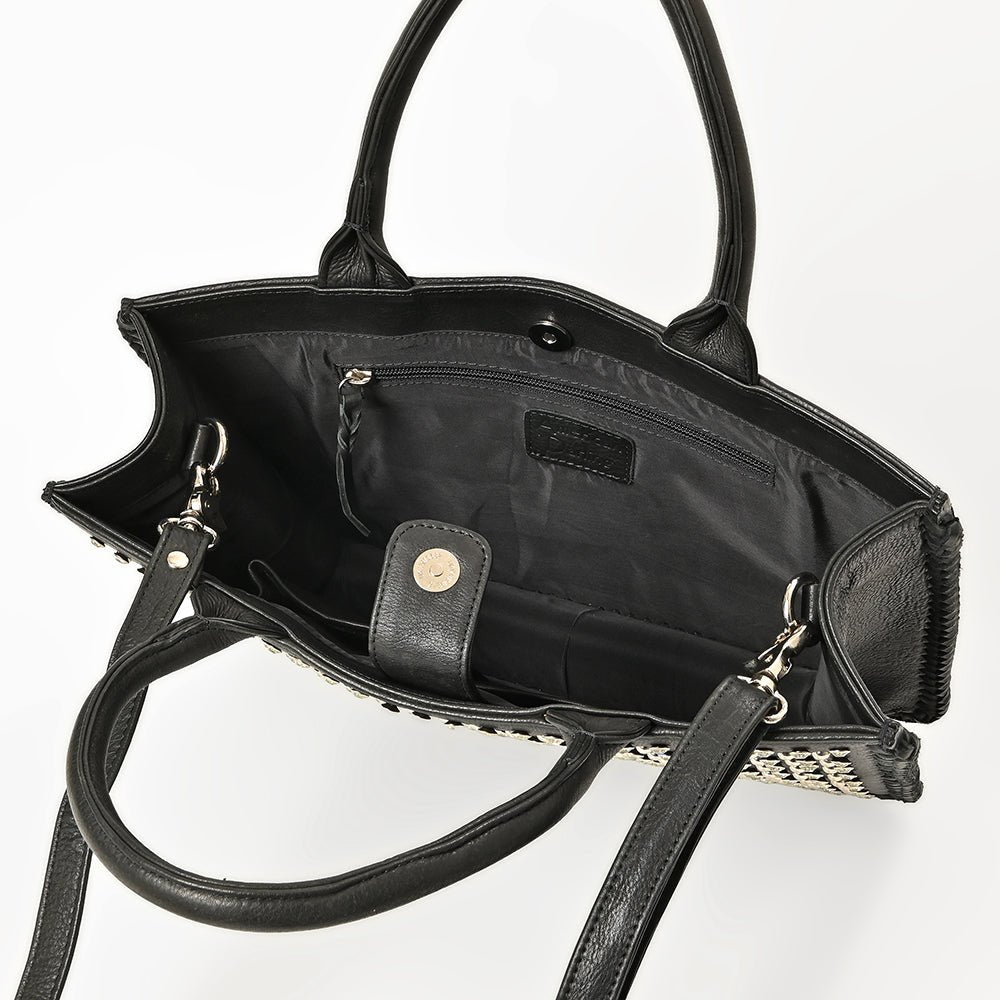 Premium Leather Western Style Satchel Bag