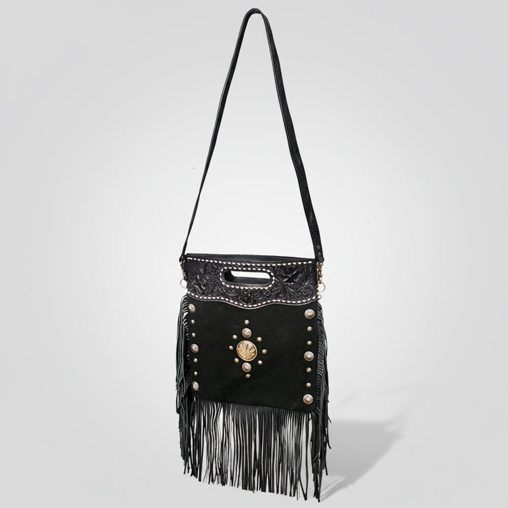 Premium Western Leather Handbag With Timeless Craftsmanship And Modern Detailing Accents