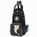 American Darling Sling Beautifully Hand Tooled Suede Genuine Leather women bag