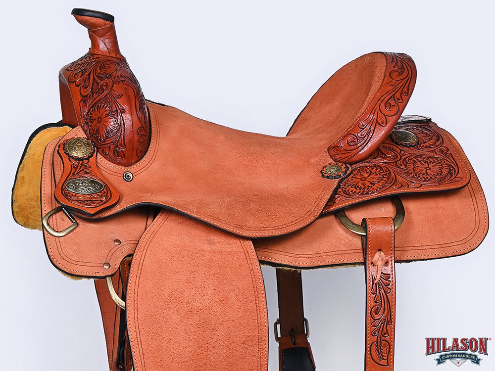 Hilason Western Horse Saddle American Leather Ranch Roping Cowboy