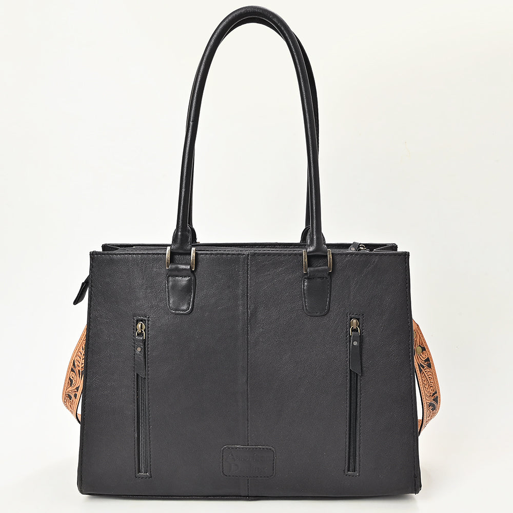 American Darling Tote Quilted Hand Tooled Genuine Leather