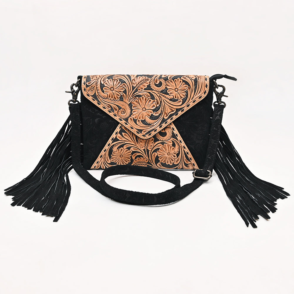 American Darling Envelope Beautifully Hand Tooled Genuine Leather women handbag