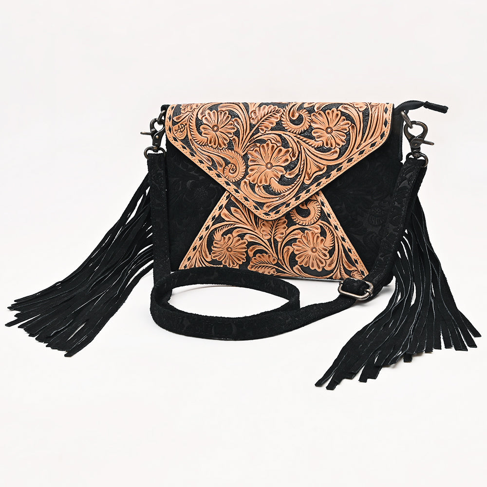 American Darling Envelope Beautifully Hand Tooled Genuine Leather women handbag