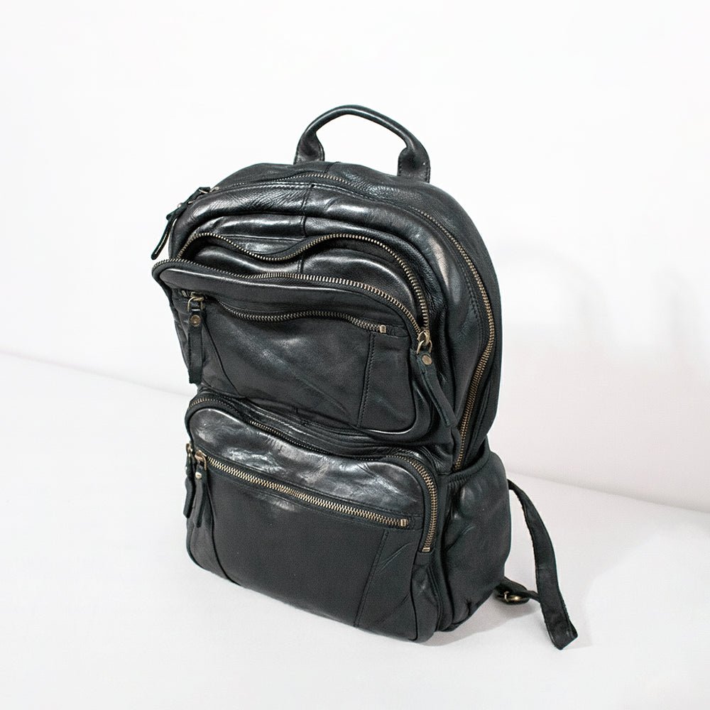 Spaghetti Western Black Hand-Dyed Backpack
