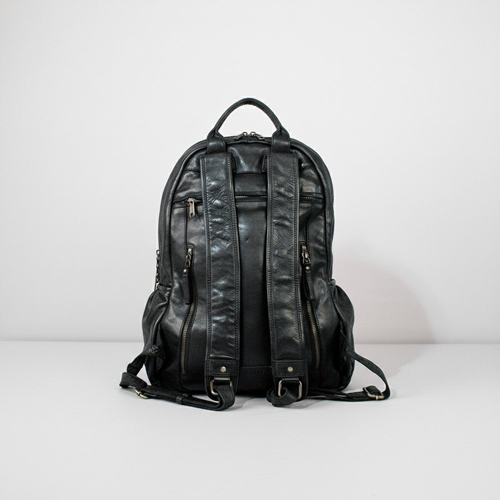 Spaghetti Western Black Hand-Dyed Backpack