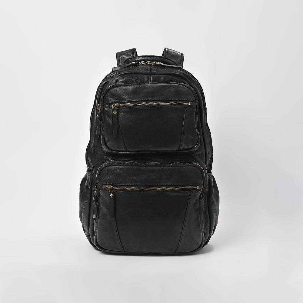 Spaghetti Western Vegetable Tanned Full Grain Genuine Leather Backpack for Travel & Laptop Bag for Men & Women YKK Zippers