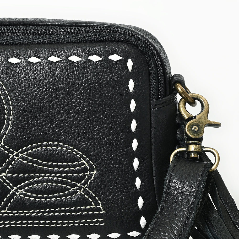 American Darling Camera Bag Genuine Western Leather Unisex| Shoulder Bag Case with Adjustable Shoulder Strap