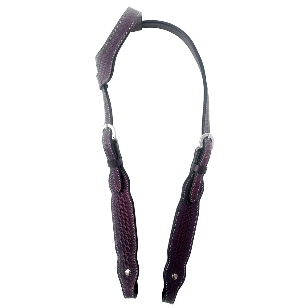 HILASON Western Horse American Leather Headstall Tack Dark Brown