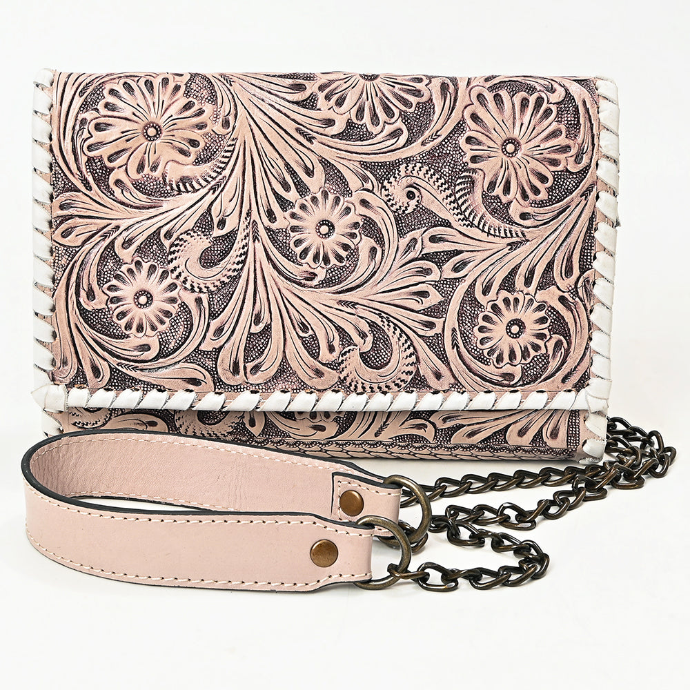 American Darling Women's Crossbody Western Hand Tooled Genuine Leather Handbag